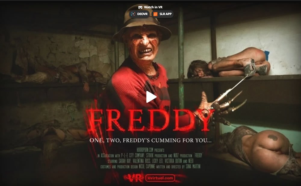 XVirtual film porno VR horreur Freddy